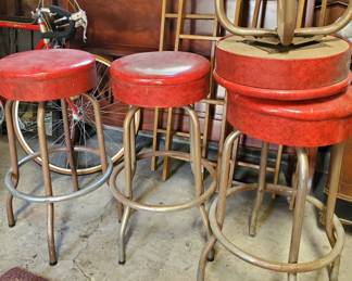 50s bar stools. (label zip code Chicago, 40, Ill.)