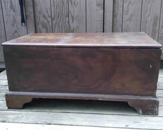 Handmade primitive Cherry Blanket Chest w/ dovetailed corners, local.