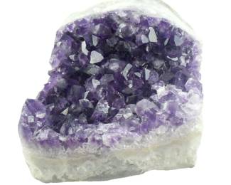 Purple Amethyst Crystal Geode Specimen