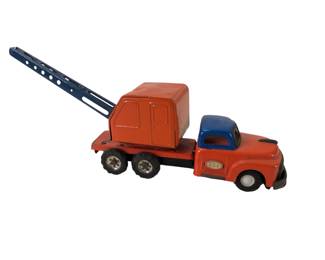 Vintage SSS Studebaker Tin Lucky Friction Crane Truck, Made In Japan