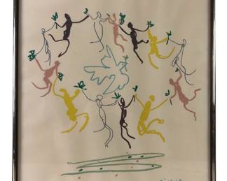 "The Round Dance" Pablo Picasso Framed Silkscreen Print