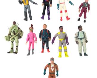 1980s The Real Ghostbusters Action Figures: Peter Venkman, Ray, Egon Spengler, Louis, Winston