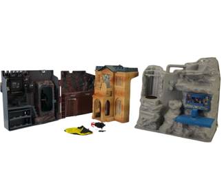 Vintage Wayne Manor & Bat Cave Play Sets