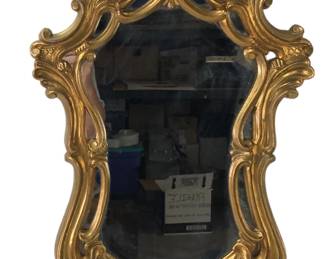 Hollywood Regency Gilded Wall Mirror 