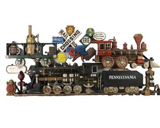 Vintage Burwood Products Pennsylvania Railroad Molded Plastic Wall Plaque