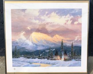 Thomas Kinkade "Lingering Dusk" Limited Edition Print, No. 1218/1350