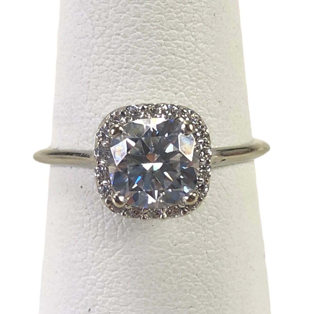 14K Moissanite Forever One Signature Halo Engagement Ring