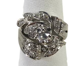 14K White Gold Multi Diamond Ring