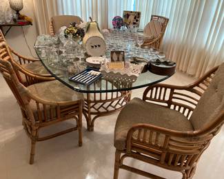 7pc MCM Rattan Dining Set- Excellent Condition $1200