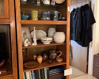 Oak display/bookcase $200