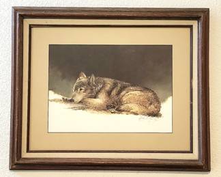 Morten Solberg Signed & Numbered Wolf Lithograph