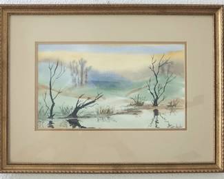 Neat Vintage Original Signed Watercolor Painting