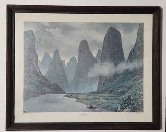 Tom Lea Signed The River Li Framed LE Lithograph