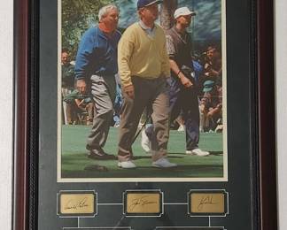 Arnold Palmer Jack Nicklaus Tiger Woods Autographs