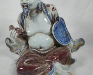 Quality Asian Porcelain Figurine with Heavy Glaze
