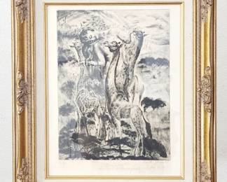 Mordi Gassner Signed 1936 Lithograph