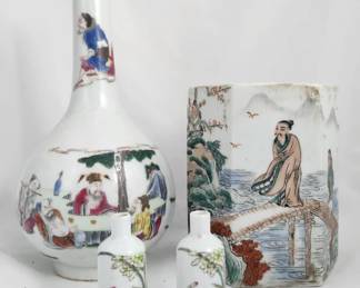 Famille Verte Chinese Vases & Bottles