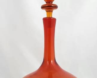 Mid-Century Blenko Joel Myers Amberina Decanter