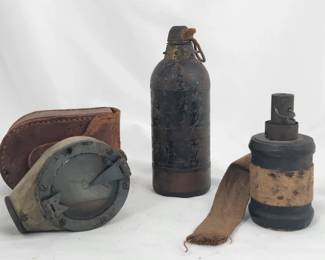 WWII Era Grenades & Marching Compass Militaria