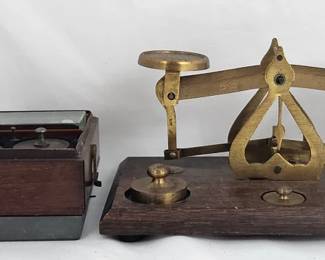 Vintage Heffner Scale and Metal Weights