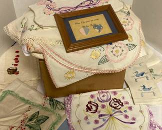 Vintage Linens Sewing Supplies 