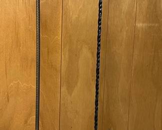 Vintage Metal Bridge Arm Floor Lamps, Vintage Lantern And Oil Lamp