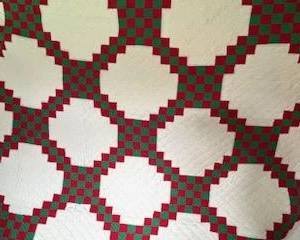 Red, Green, White Quilt