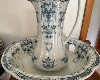 One of Several Pitcher and Bowl Sets