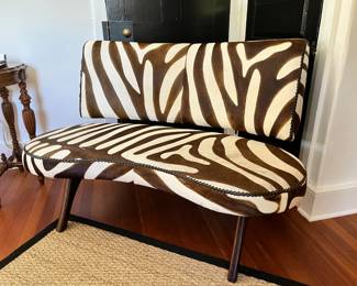 Zebra Hide Settee