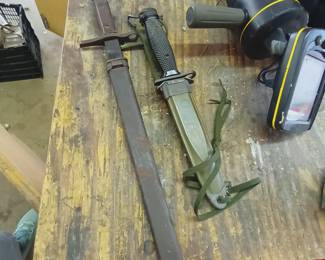 WWII Japanese Bayonet and Korean war Bayonet 
