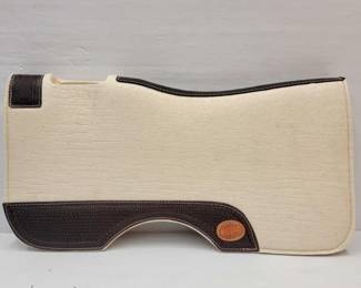 #2224 • 1" Thick Wool Basketweave Tooled Saddle Pad
