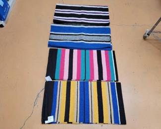 #2250 • (4) Acrylic Top Striped Saddle Blankets

