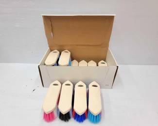 #2258 • (12) Colored Stiff Bristle Grooming Brushes
