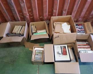 #7020 • (7) Boxes Full of Vintage Car Memrobilia
