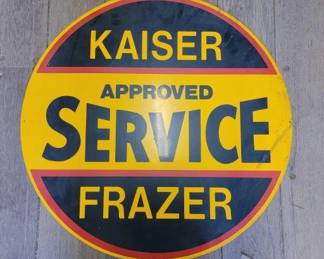 #7100 • Porcelain Kaiser Frazer Approved Service Sign by Steve Jelf
