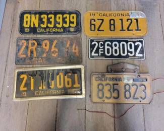#7122 • (6) California License Plates
