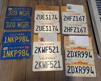 #7128 • (6) Pairs of California License Plates
