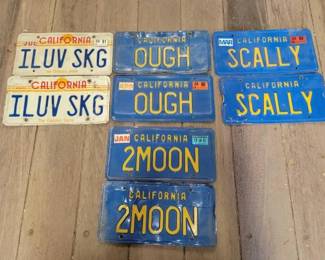 #7130 • (4) Pairs of Personalized California License Plates
