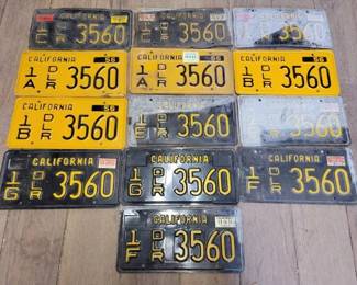 #7140 • (13) California Dealer License Plates
