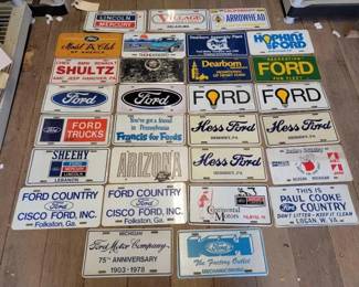 #7146 • (29) Metal Dealership Vanity Plates
