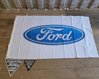 #7154 • Ford Flag & (2) Signs
