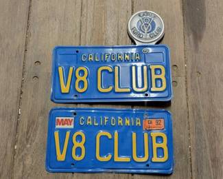 #7179 • Pair of Blue and Yellow California License Plates
