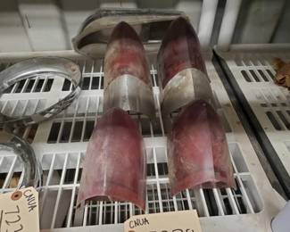 #7238 • (4) Vintage Kaiser Tail Lights & Tail Light Gasket Set
