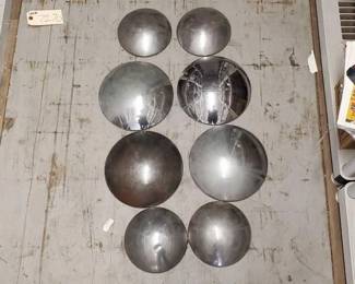 #7270 • (4) 10" Chrome Hubcaps & (4) 8" Chrome Hubcaps

