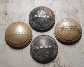 #7304 • (4) Vintage Ford Dog Dish Hubcaps
