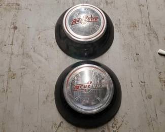 #7516 • (2) Vintage Mercury Hubcaps
