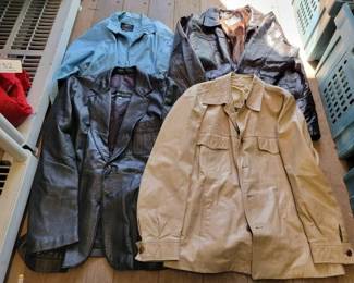 #7734 • (3) Leather Coats & (1) Jackets
