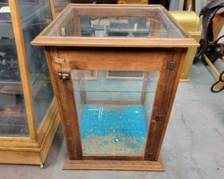 #514 • Antique Wood Display Cabinet
