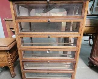 #530 • Lighted Wooden Ribbon Cabinet
