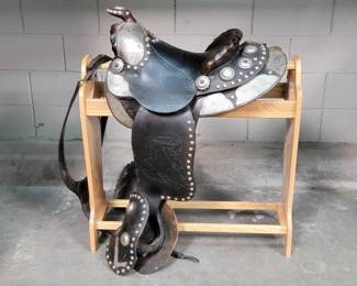 #560 • Silver & Sapphire Accent Parade Saddle
